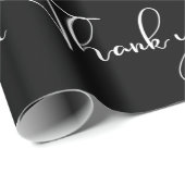 Modern zwart-wit script dank u cadeaupapier (Rol Hoek)