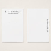 Modern zwart-wit script dat Kaarten voor beeldsche Visitekaartje (Voorkant /achterkant)