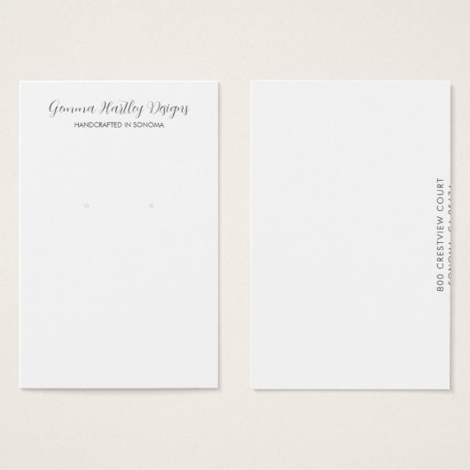 Modern zwart-wit script dat Kaarten voor beeldsche Visitekaartje (Voorkant /achterkant)