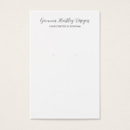 Modern zwart-wit script dat Kaarten voor beeldsche Visitekaartje