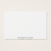 Modern zwart-wit script dat Kaarten voor beeldsche Visitekaartje (Achterkant)