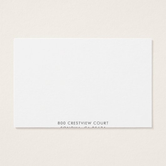 Modern zwart-wit script dat Kaarten voor beeldsche Visitekaartje (Achterkant)