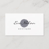 Modern Zwart-wit Script Logo Boutique Visitekaartje (Voorkant)
