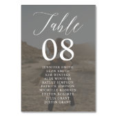 Modern zwart wit script namen foto's bruiloft kaart (Achterkant)