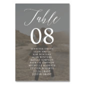 Modern zwart wit script namen foto's bruiloft kaart (Voorkant)