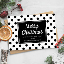 Modern Zwart Wit Script Prettig Kerstfeest 