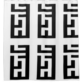 Modern zwart-wit showgordijn douchegordijn