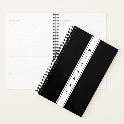 Modern zwart-wit simultaan planner (Display)