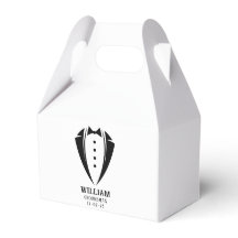 Modern zwart-wit smoking bruidsjonker cadeau