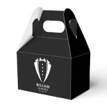 Modern zwart-wit smoking bruidsjonker geschenk