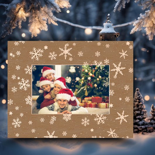 Modern zwart wit sneeuwvlok patroon gegraveerde lijstjes