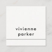 Modern zwart-wit | Sociale netwerken in de media Vierkante Visitekaartje (Voorkant)