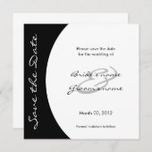 Modern zwart-wit sparen de Kaarten van de Datum (Voorkant / Achterkant)