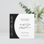 Modern zwart-wit sparen de Kaarten van de Datum (Staand voorkant)