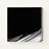 Modern zwart-wit, speciaal aangepast zakboek notitieboek (Achterkant)