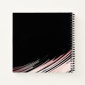 Modern zwart-wit, speciaal aangepast zakboek notitieboek (Achterkant)