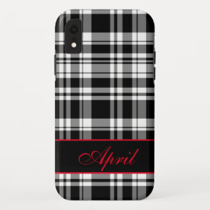 Modern zwart wit spelpatroon Case-Mate iPhone case