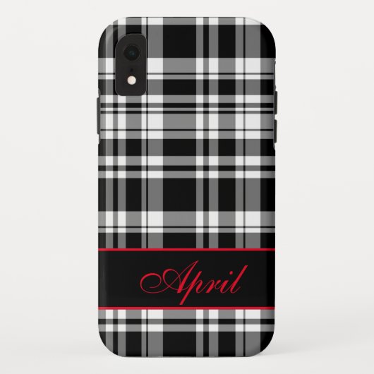 Modern zwart wit spelpatroon Case-Mate iPhone case (Achterkant)