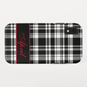 Modern zwart wit spelpatroon Case-Mate iPhone case (Achterkant (horizontaal))