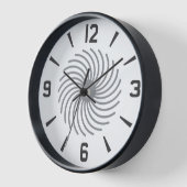 Modern zwart-wit spiraal geometrisch patroon (Hoek)