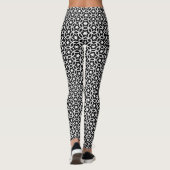 Modern zwart-wit Star-patroon Leggings (Achterkant)