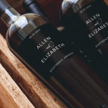 Modern Zwart-wit Stijlvol Bruiloft Sparkling W