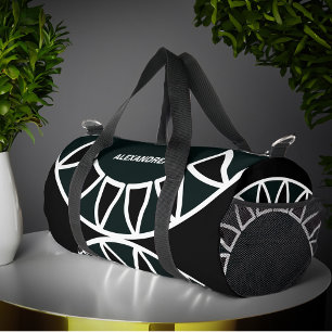 Modern Zwart Wit Stijlvol Elegant Personaliseren Plunjezak