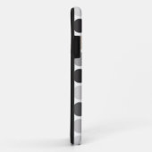 Modern zwart-wit stippenpatroon monogram Case-Mate iPhone case (Achterkant/rechts)