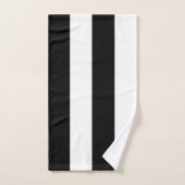 Modern zwart & wit streep kleurblok bad handdoek (Handdoek)