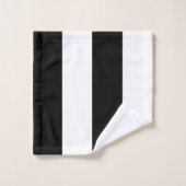 Modern zwart & wit streep kleurblok bad handdoek (Wasdoekje)