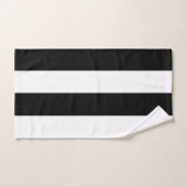 Modern zwart & wit streep kleurblok bad handdoek (Handdoek)