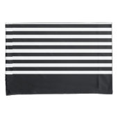 Modern zwart-wit streeppatroon kussensloop (Voorkant-Rechts)