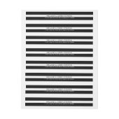 Modern Zwart & Wit Strepen Huwelijksetiket Omwikkelbaar Adreslabel (Vel)