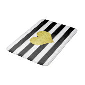 Modern zwart-wit strepenpatroon badmat (Gekanteld)