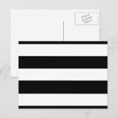 Modern zwart-wit Stripes patroon Briefkaart (Voorkant / Achterkant)