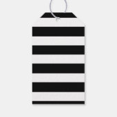 Modern zwart-wit Stripes patroon Cadeaulabel (Achterkant)