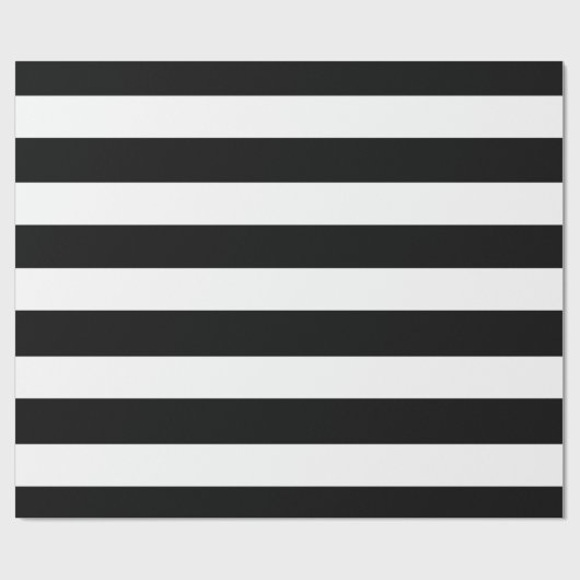 Modern zwart-wit Stripes patroon Cadeaupapier (Vlak)