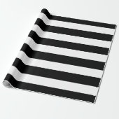 Modern zwart-wit Stripes patroon Cadeaupapier (Uitgerold)