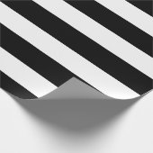 Modern zwart-wit Stripes patroon Cadeaupapier (Hoek)