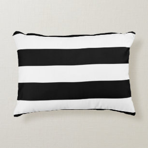 Modern zwart-wit Stripes patroon Decoratief Kussen