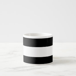 Modern zwart-wit Stripes patroon Espresso Kop