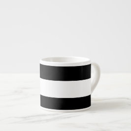 Modern zwart-wit Stripes patroon Espresso Kop