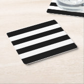Modern zwart-wit Stripes patroon Kartonnen Onderzetters (Schuin)