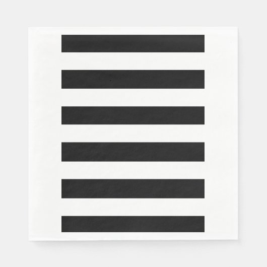 Modern zwart-wit Stripes patroon Servetten (Voorkant)