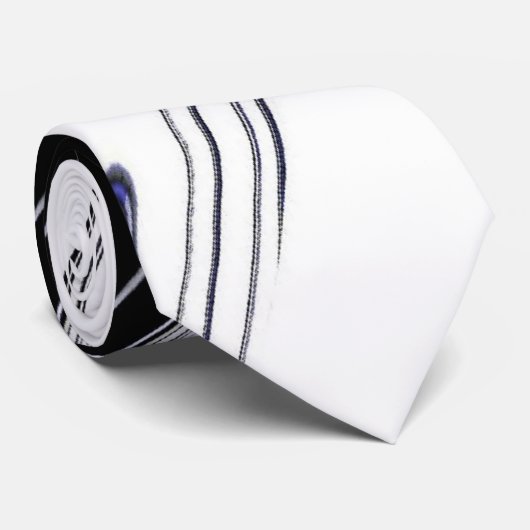 Modern zwart-wit stropdas (Opgerold)