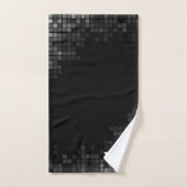 Modern zwart-wit tegelpatroon bad handdoek (Handdoek)