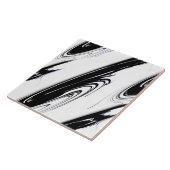 Modern zwart-wit tegeltje (Zijkant)