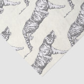 Modern zwart wit tijgerpatroon tissuepapier (Detail)