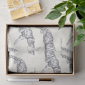 Modern zwart wit tijgerpatroon tissuepapier (Geschenk)