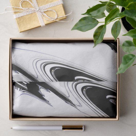 Modern zwart-wit tissuepapier (Geschenk)
